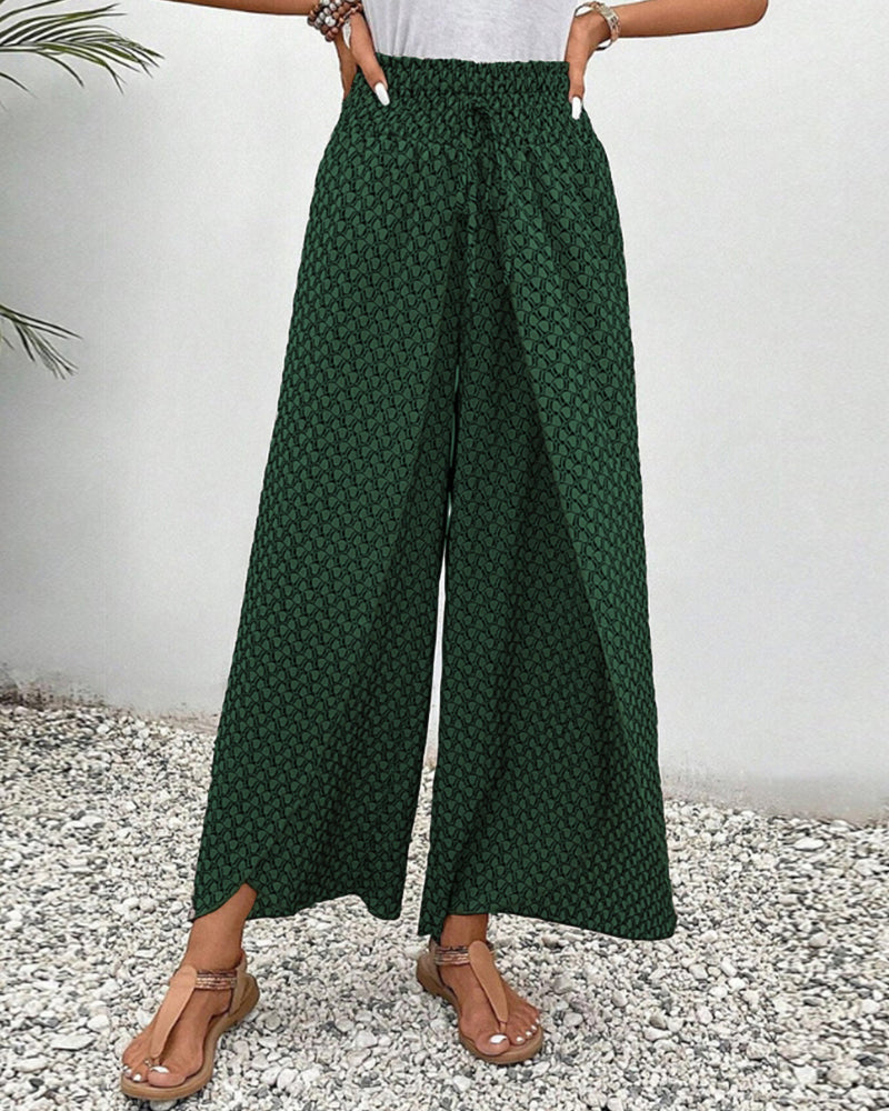 Floral Side Split Pants