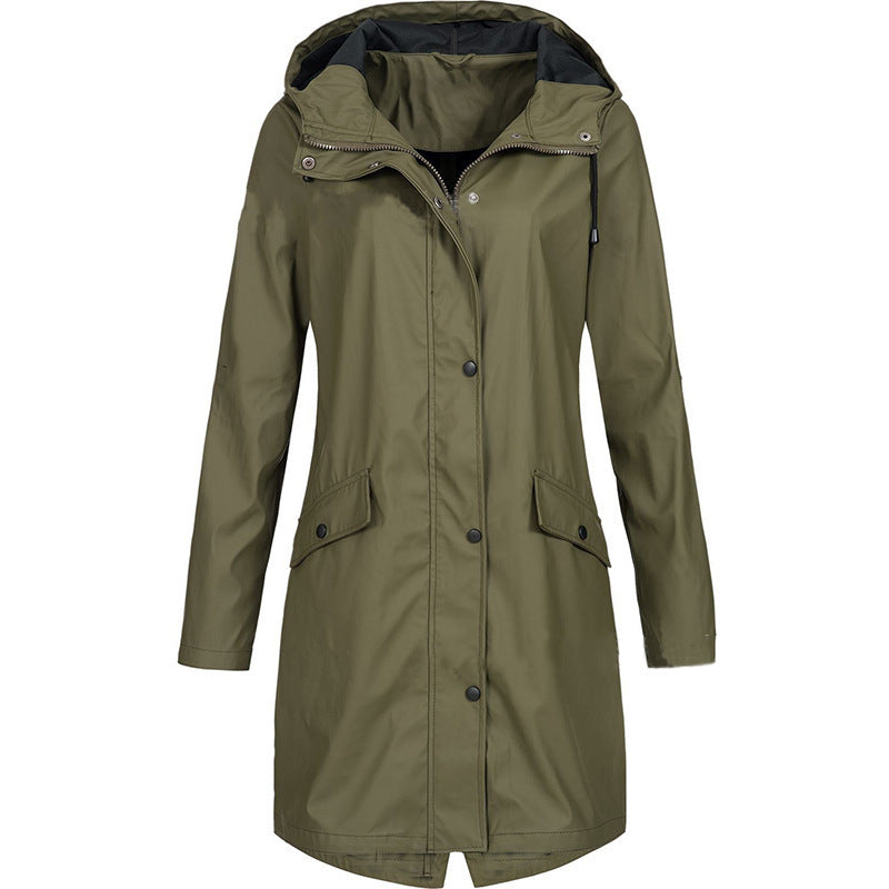 Water-repellent elegance ladies trench coat