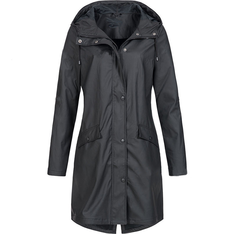 Water-repellent elegance ladies trench coat