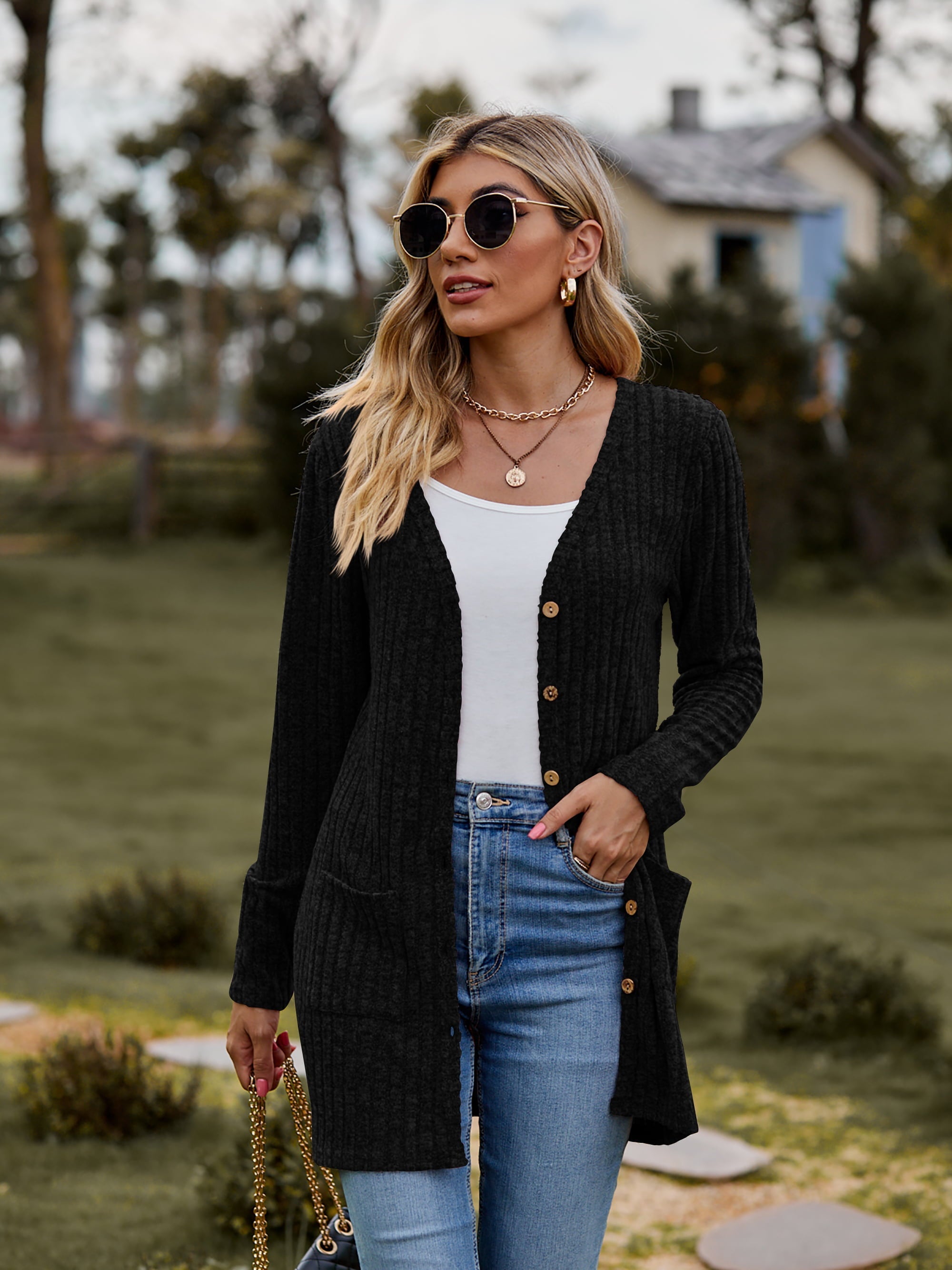 Hana - Elegant Ribbed Cardigan