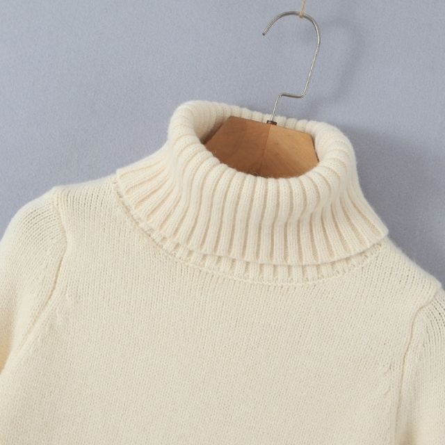 Ribbed turtleneck jumper in soft knit