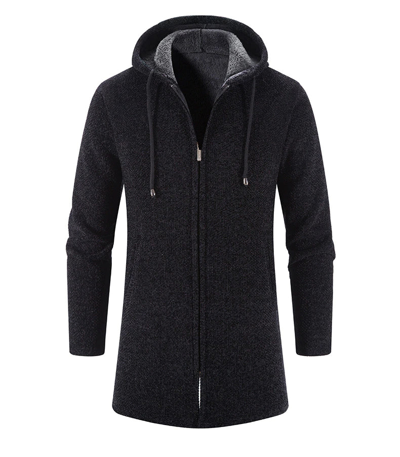 Long-sleeved hoodie cardigan for men