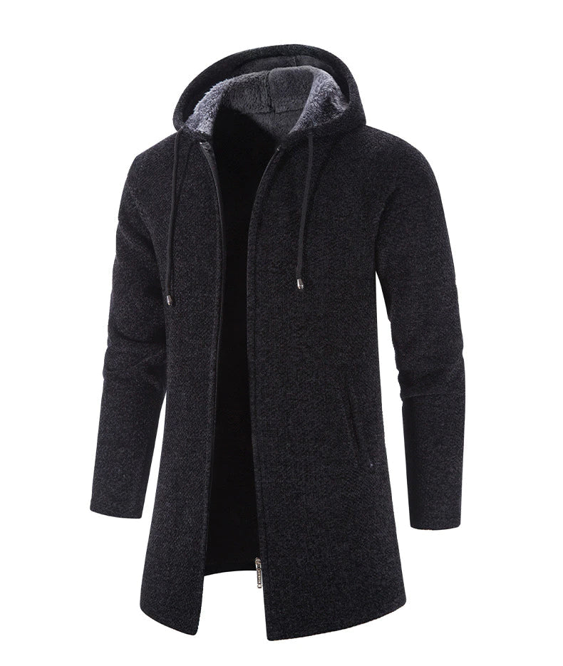 Long-sleeved hoodie cardigan for men