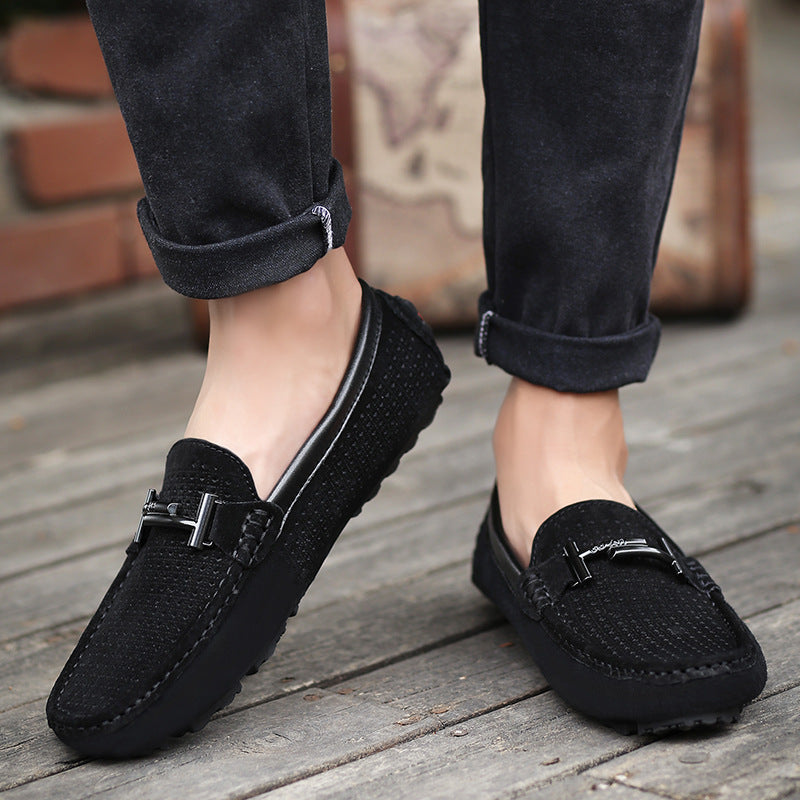 Breathable men’s shoes Fashion pea shoes