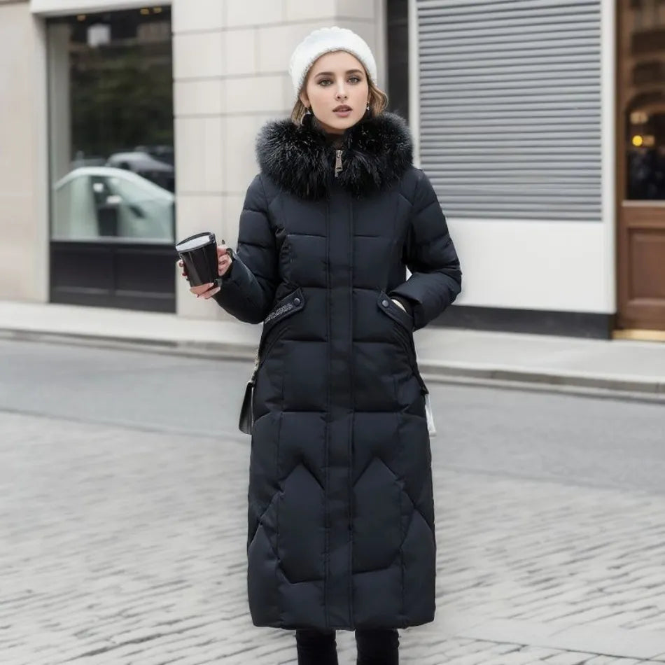 Extended Warm Winter Coat for women