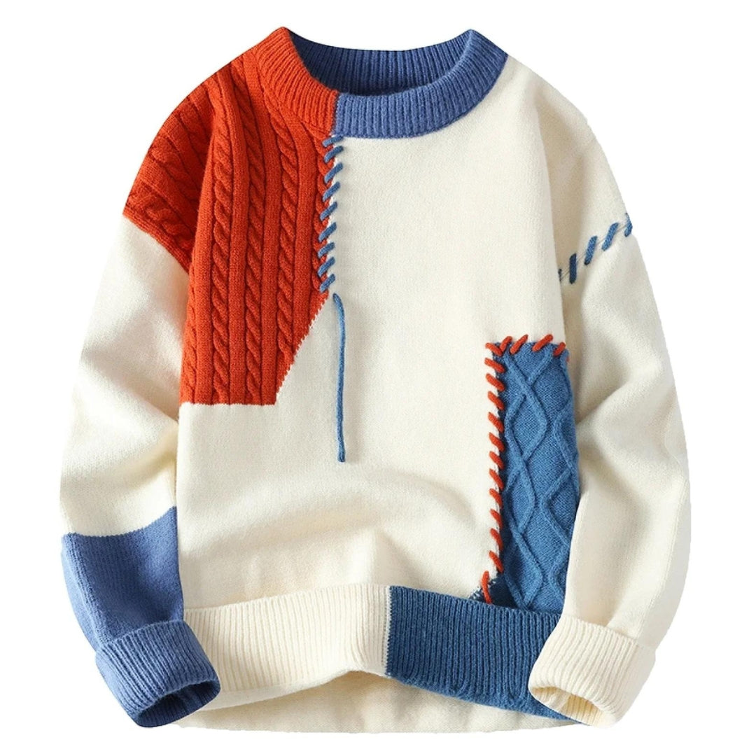 Men's patchwork jumper