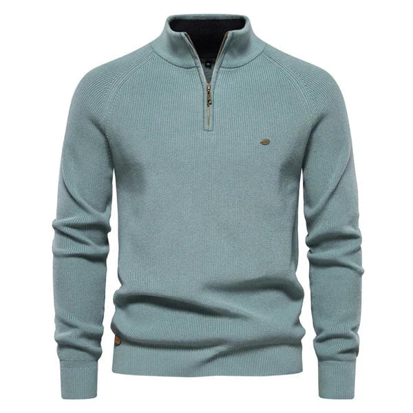 Men's knitted jumper with zip