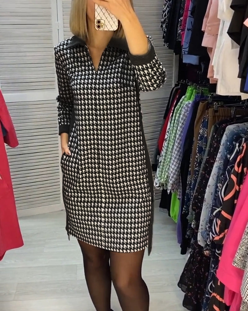 Elegant Checked Dress for women