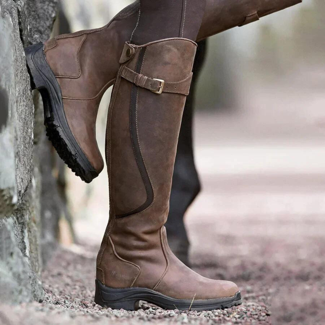 Knee-High Suede Riding Boots for women