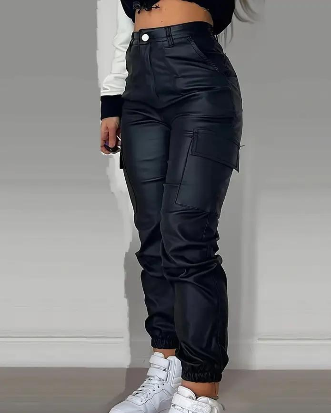 Liora - Cargo Leather Pants