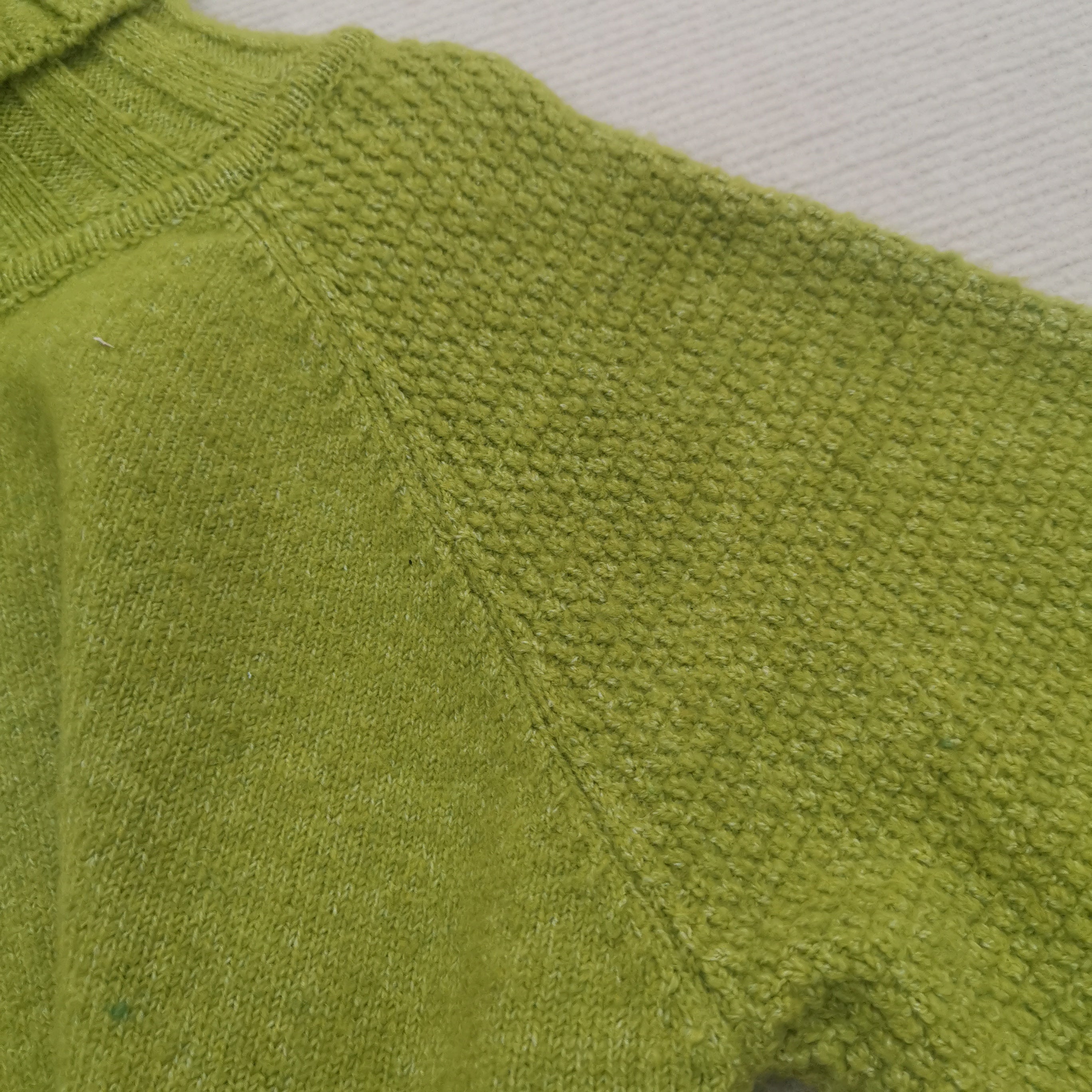 Grass green Oversized Knitted Turtleneck Sweater