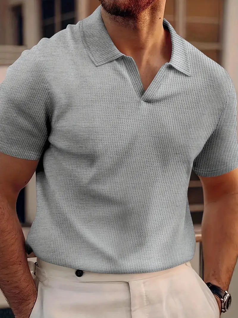 Structured polo shirt for men