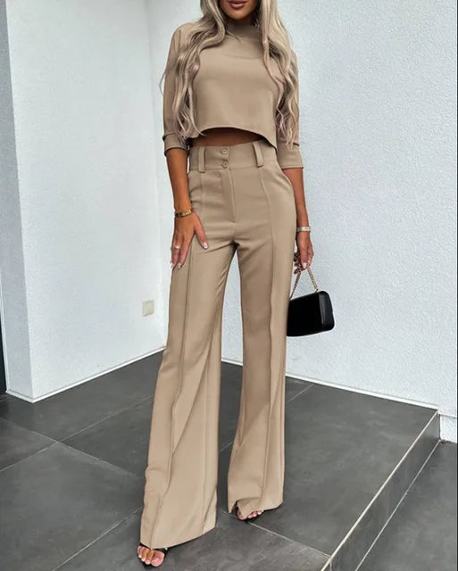 Chic Turtleneck Pant Set