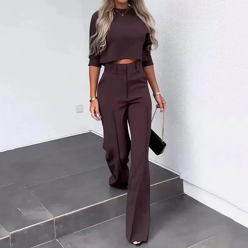 Chic Turtleneck Pant Set