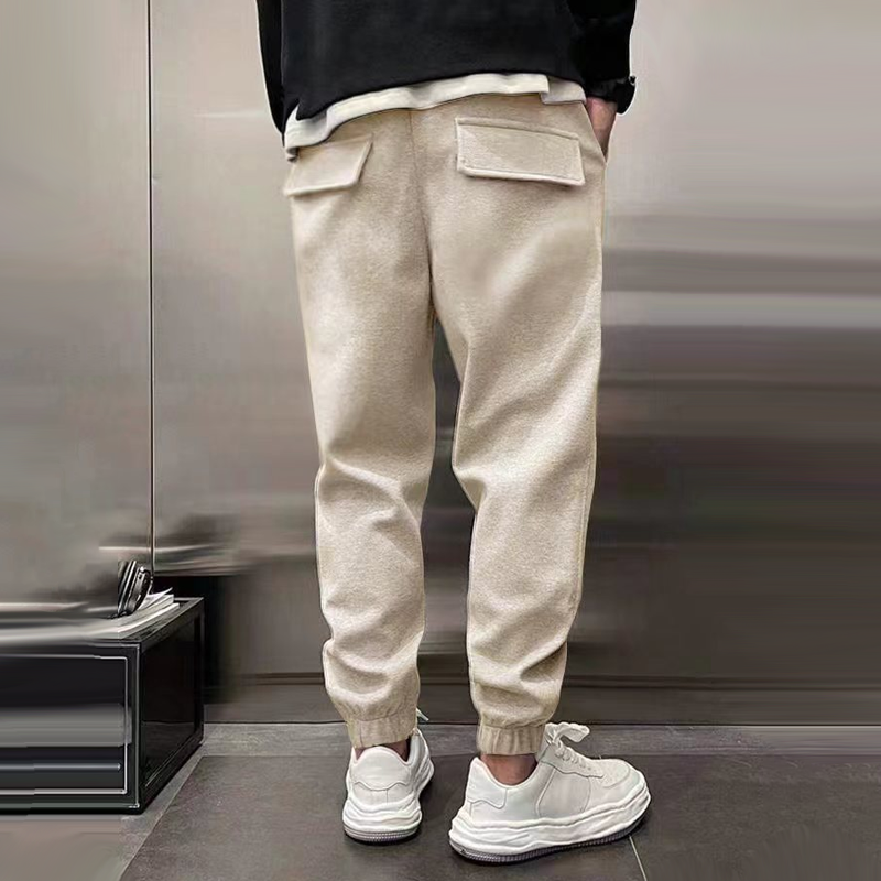 Sporty cotton trousers for men