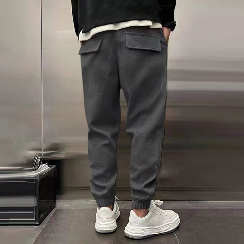 Sporty cotton trousers for men