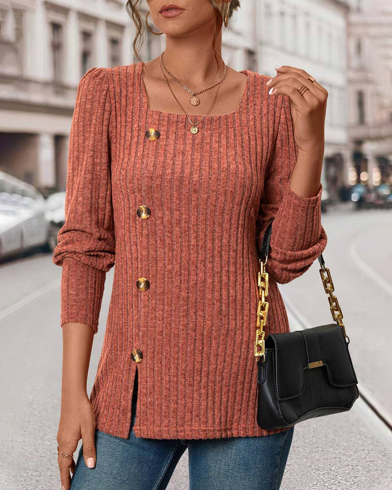 Valerie - Ribbed Knit Top