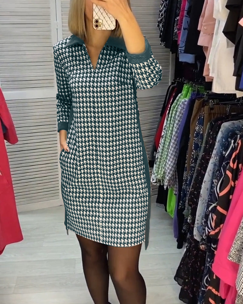 Elegant Checked Dress for women