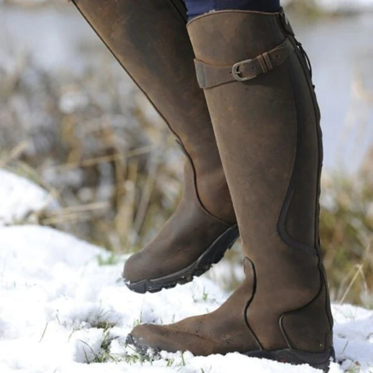 Knee-High Suede Riding Boots for women