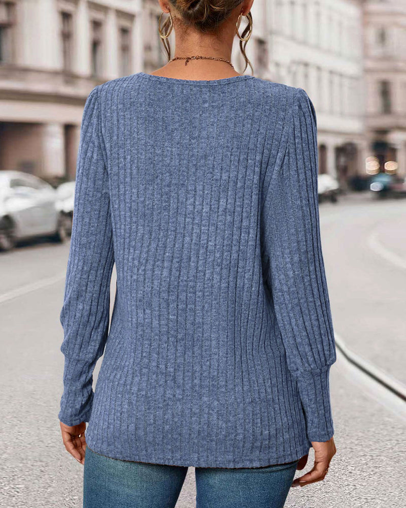 Valerie - Ribbed Knit Top