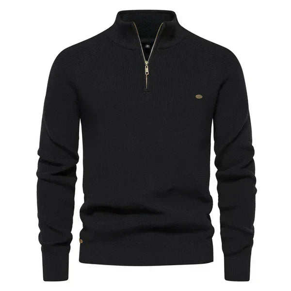 Men's knitted jumper with zip