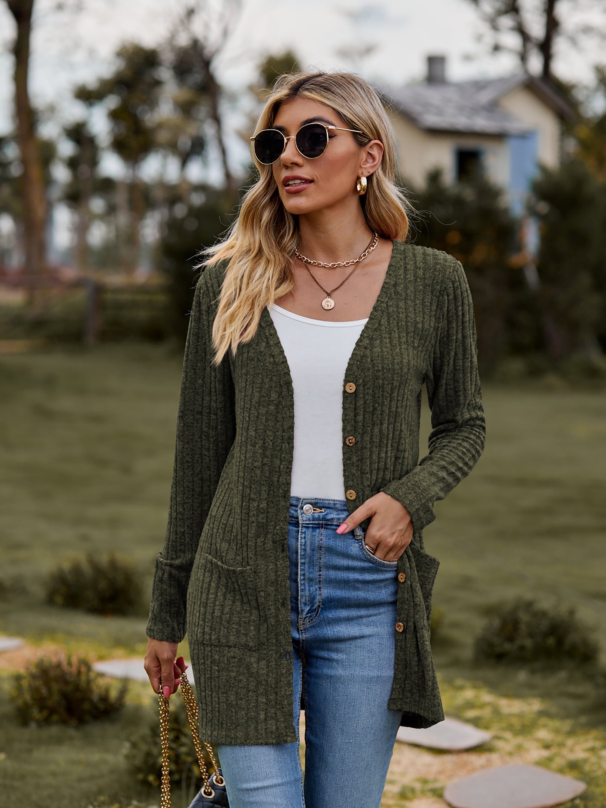 Hana - Elegant Ribbed Cardigan