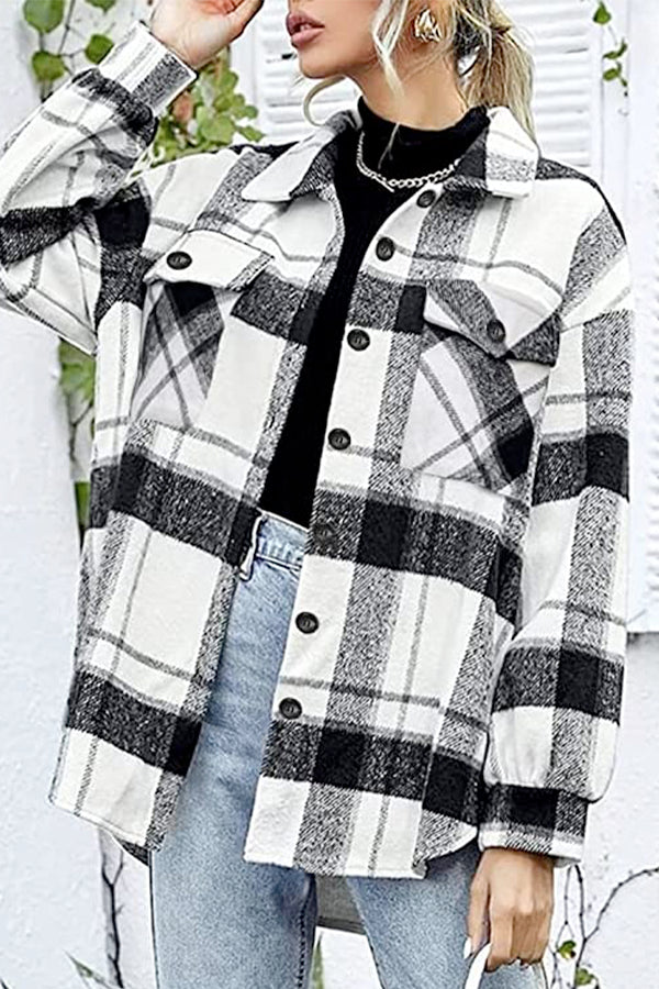 Long Sleeve Plaid Flannel for women