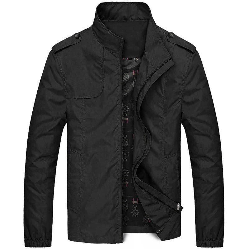 Men's summer jacket with stand-up collar