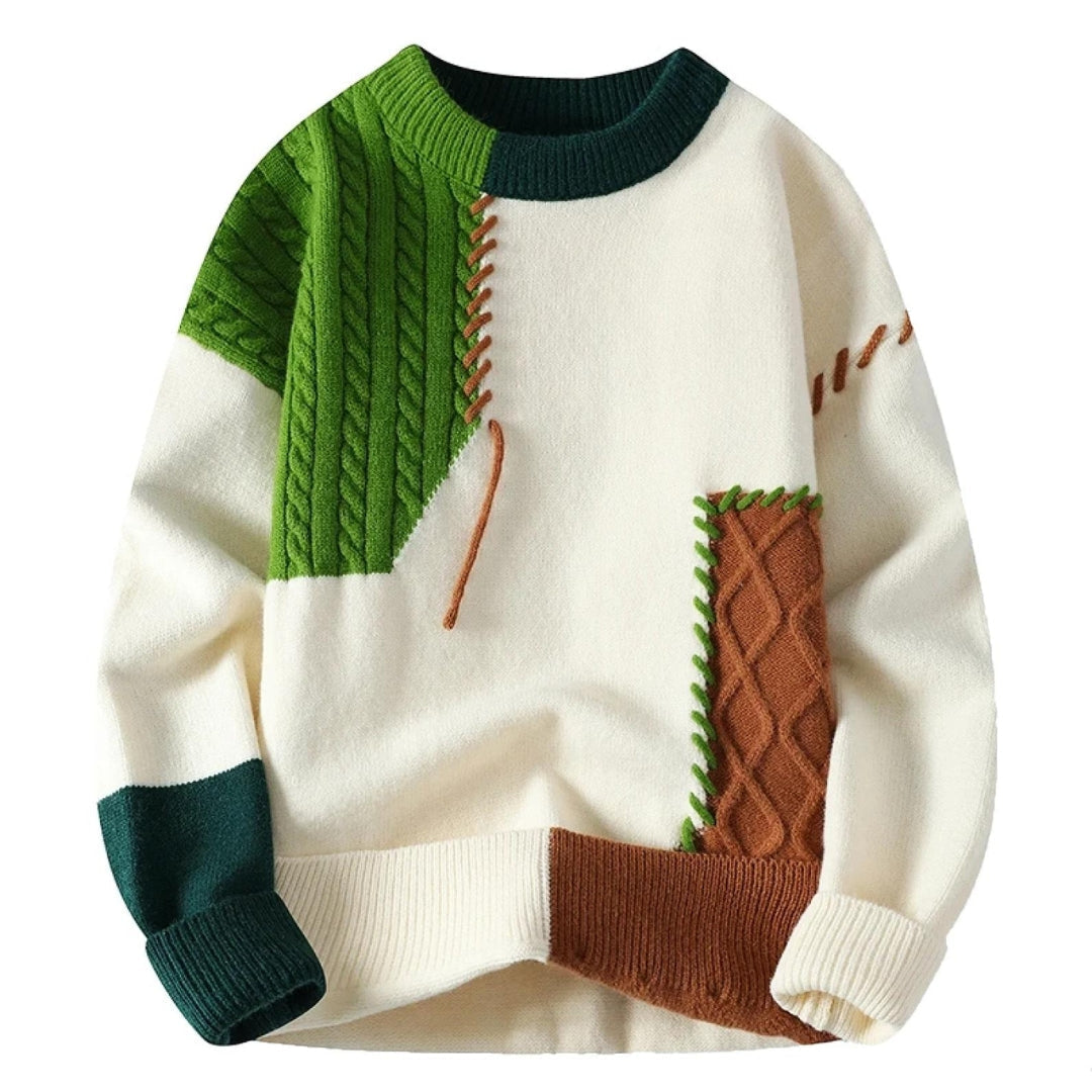 Men's patchwork jumper