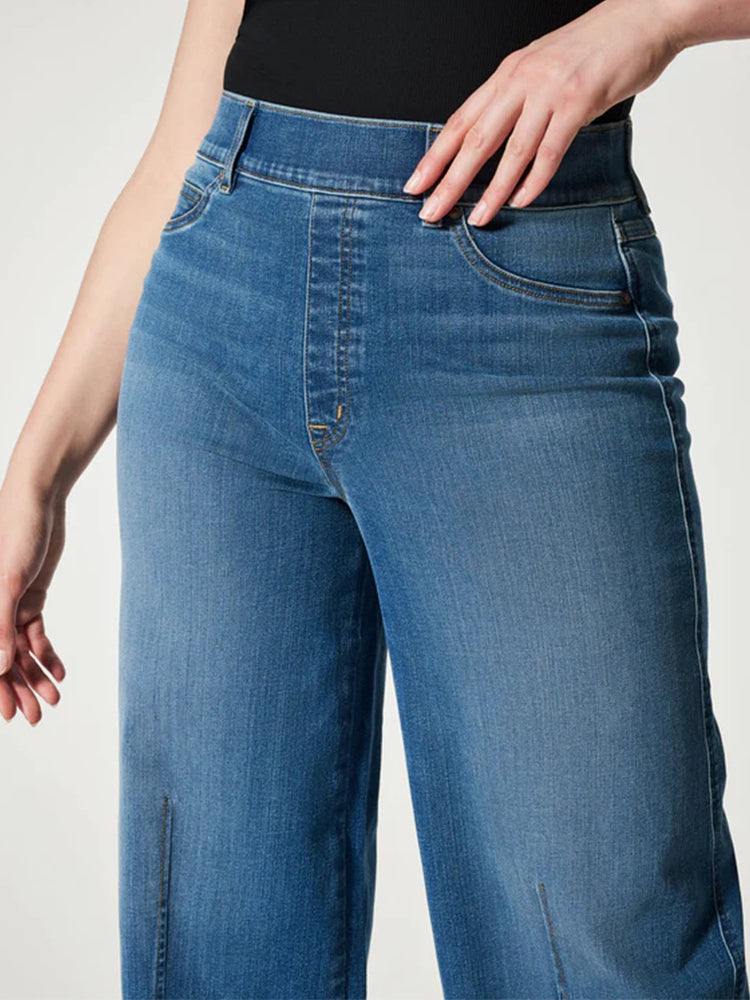 Pull-On Jeans With Wide Legs for women