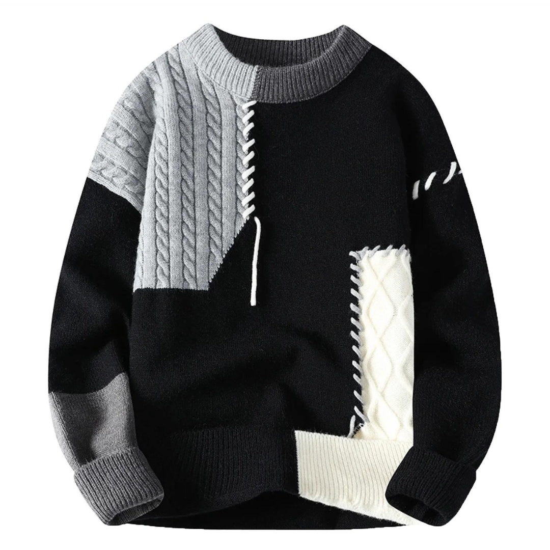 Men's patchwork jumper