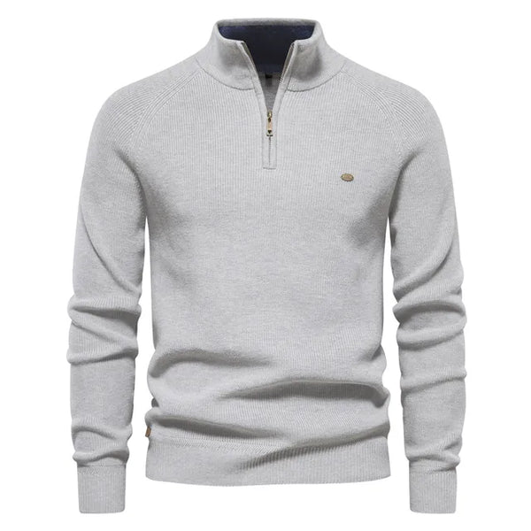 Men's knitted jumper with zip