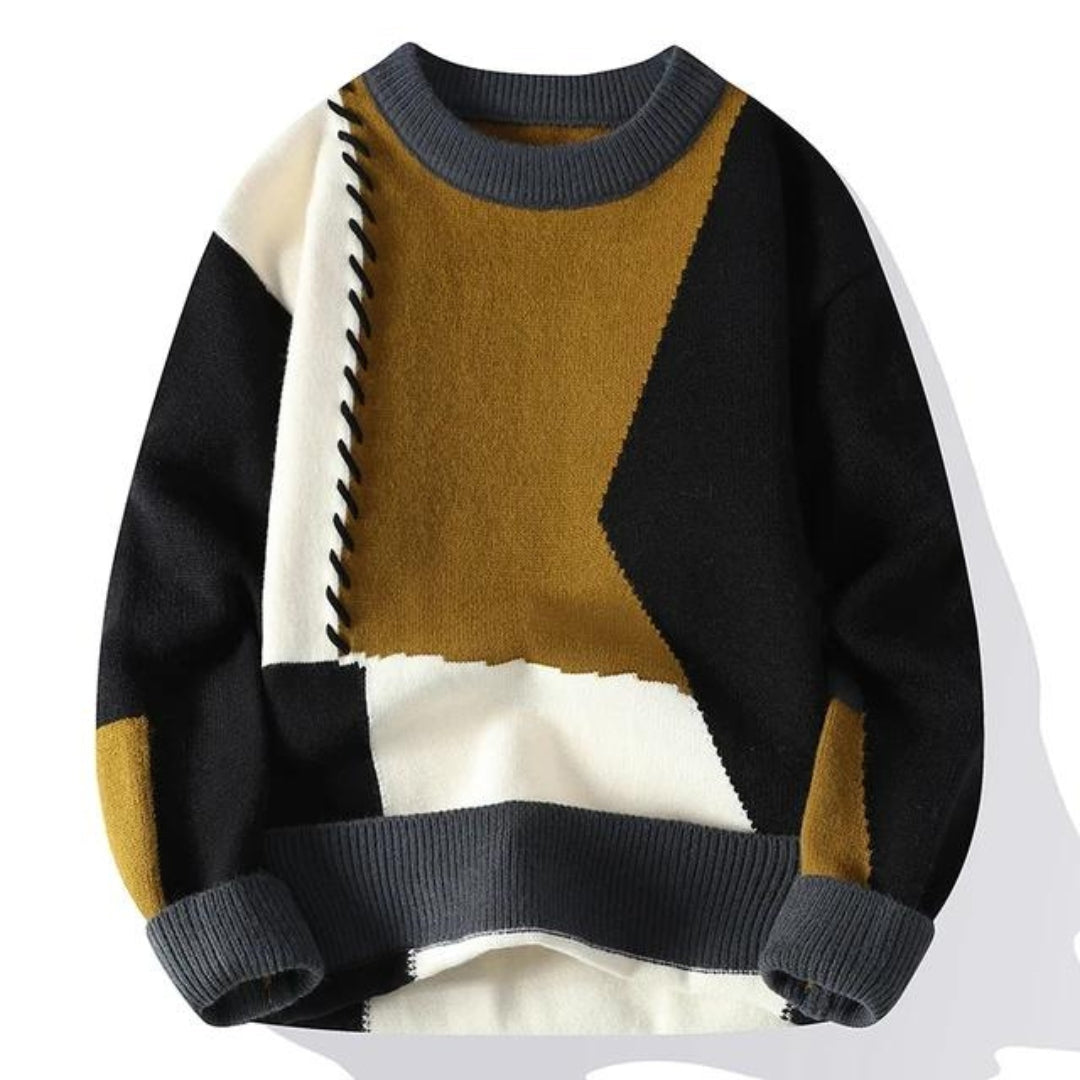 Men's patchwork jumper