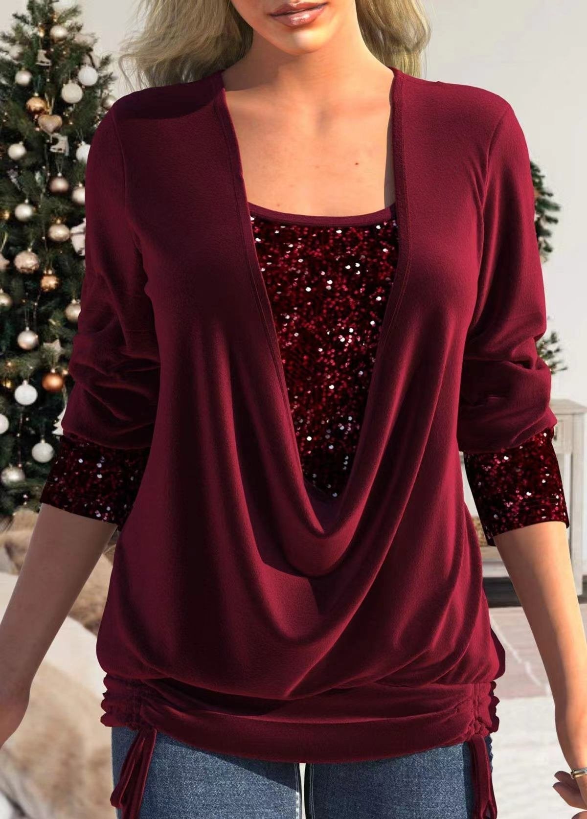 Elara - Elegant Glitter Blouse