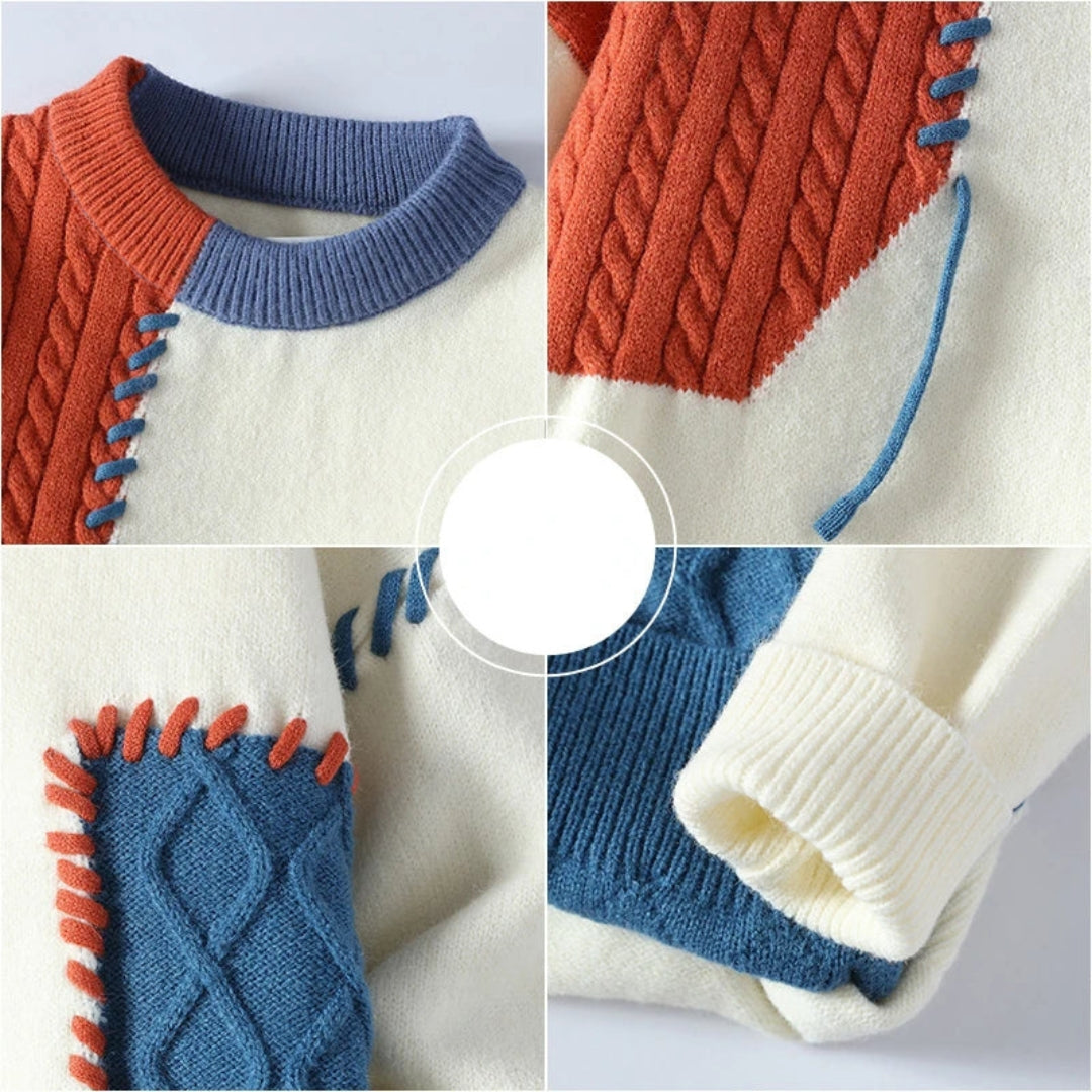 Men's patchwork jumper