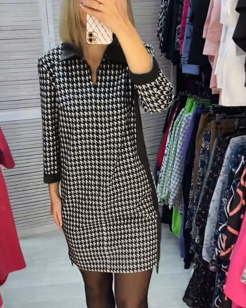 Elegant Checked Dress for women