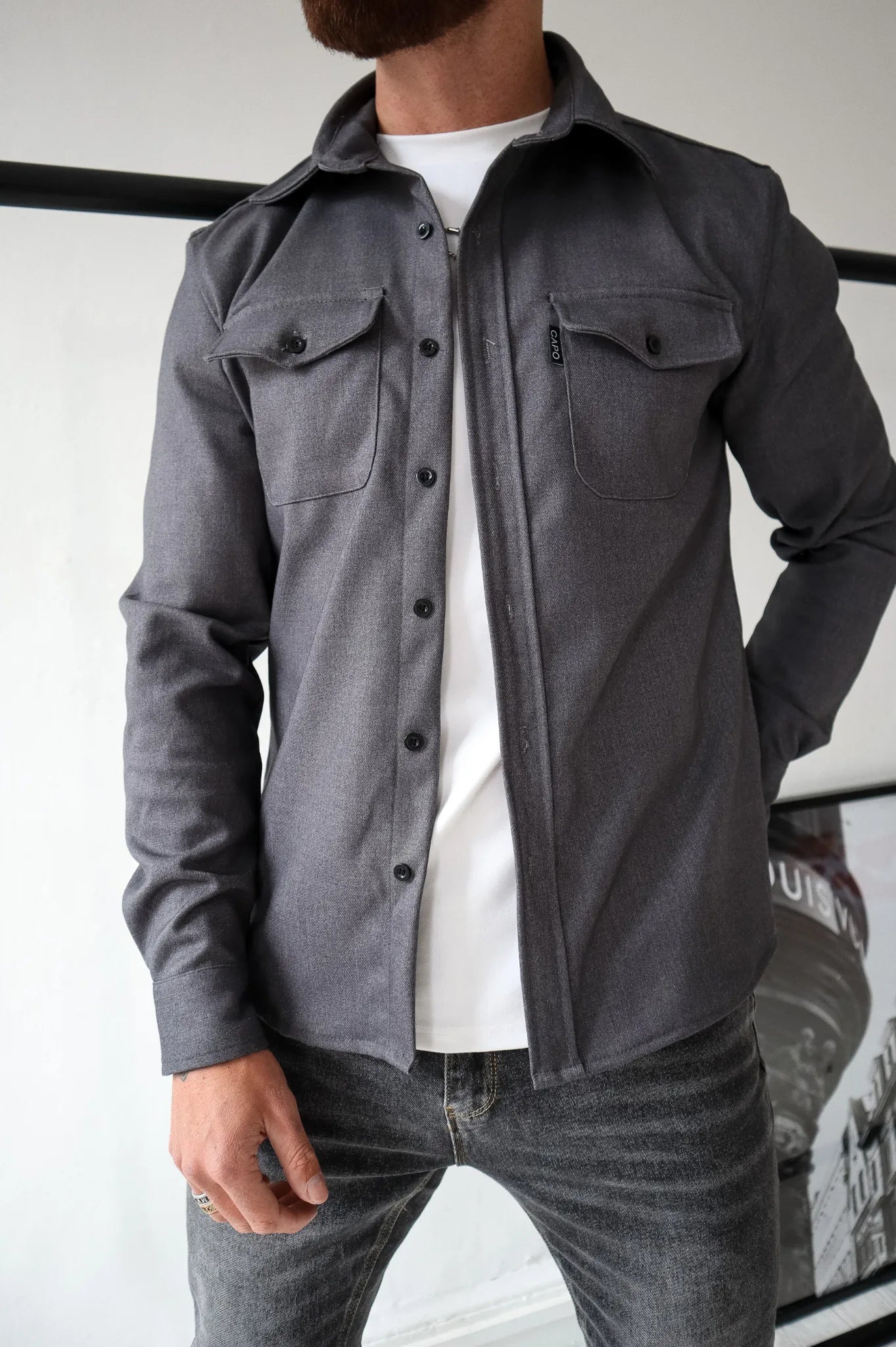 Modern shirt jacket for men