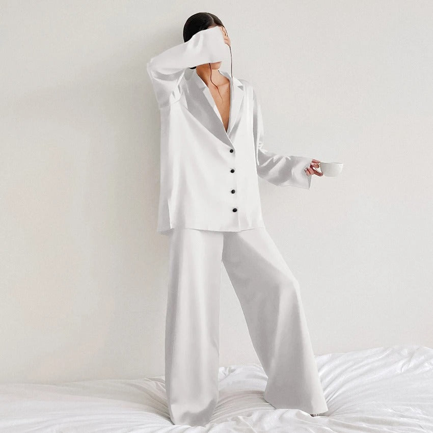 Georgia - Silky Elegance Oversized Pyjama Set