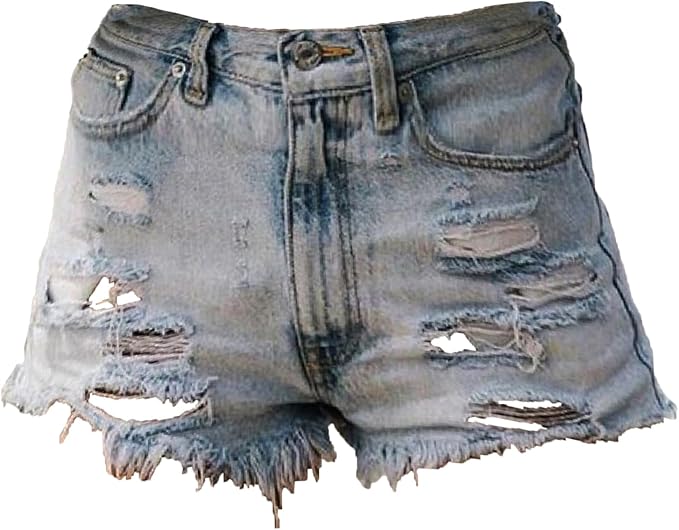 Astraea - High Waist Ripped Denim Shorts