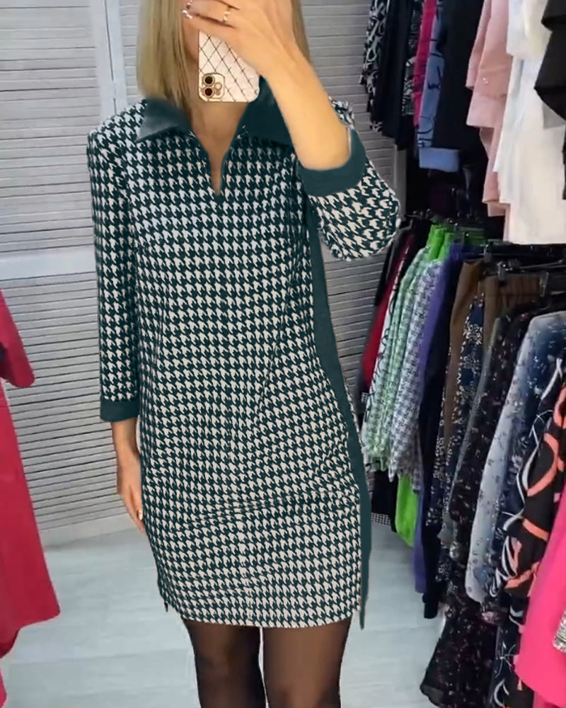 Elegant Checked Dress for women