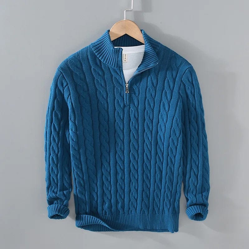 Casual jumper with zip collar for men