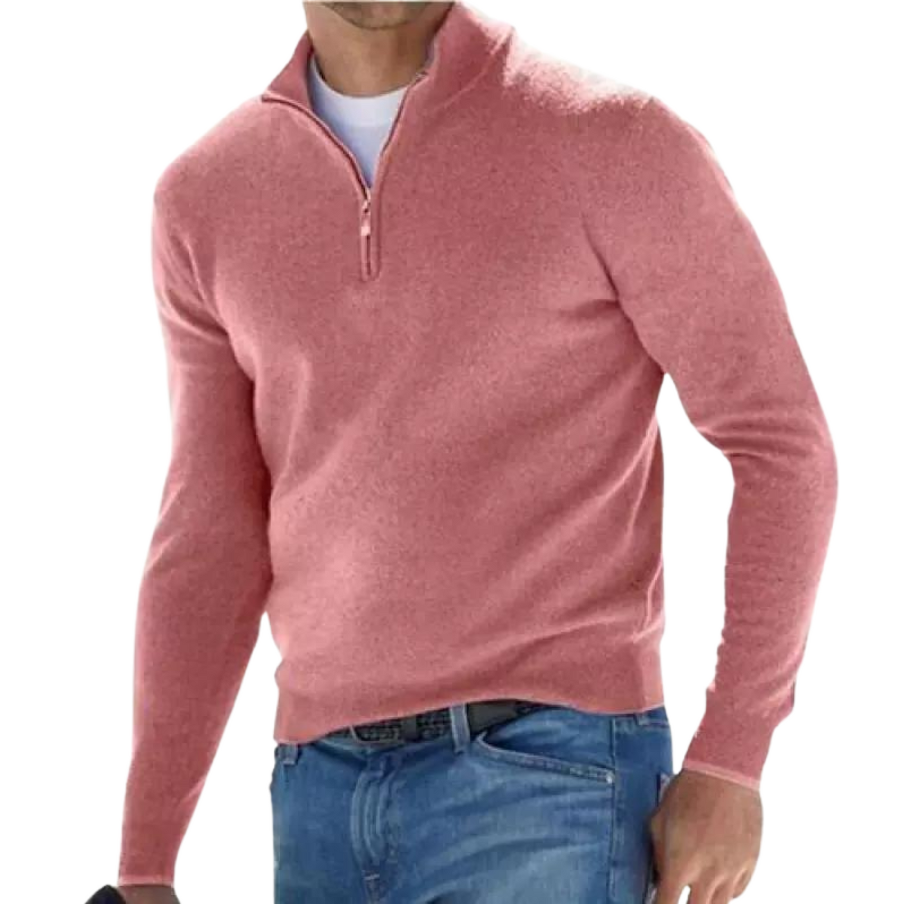 Cardigan with zip for men