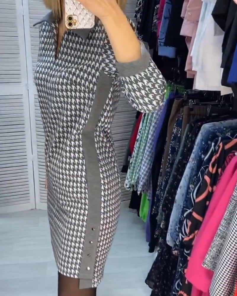 Elegant Checked Dress for women