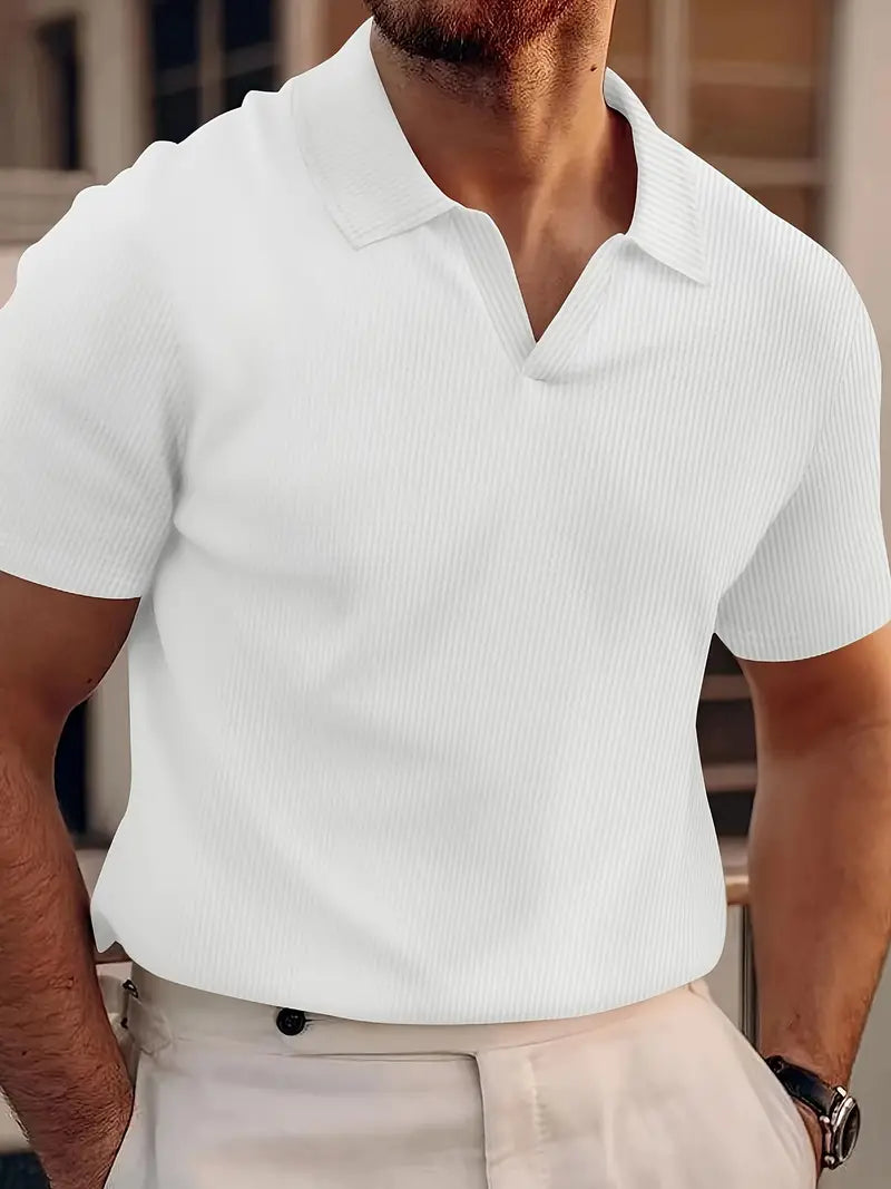 Structured polo shirt for men