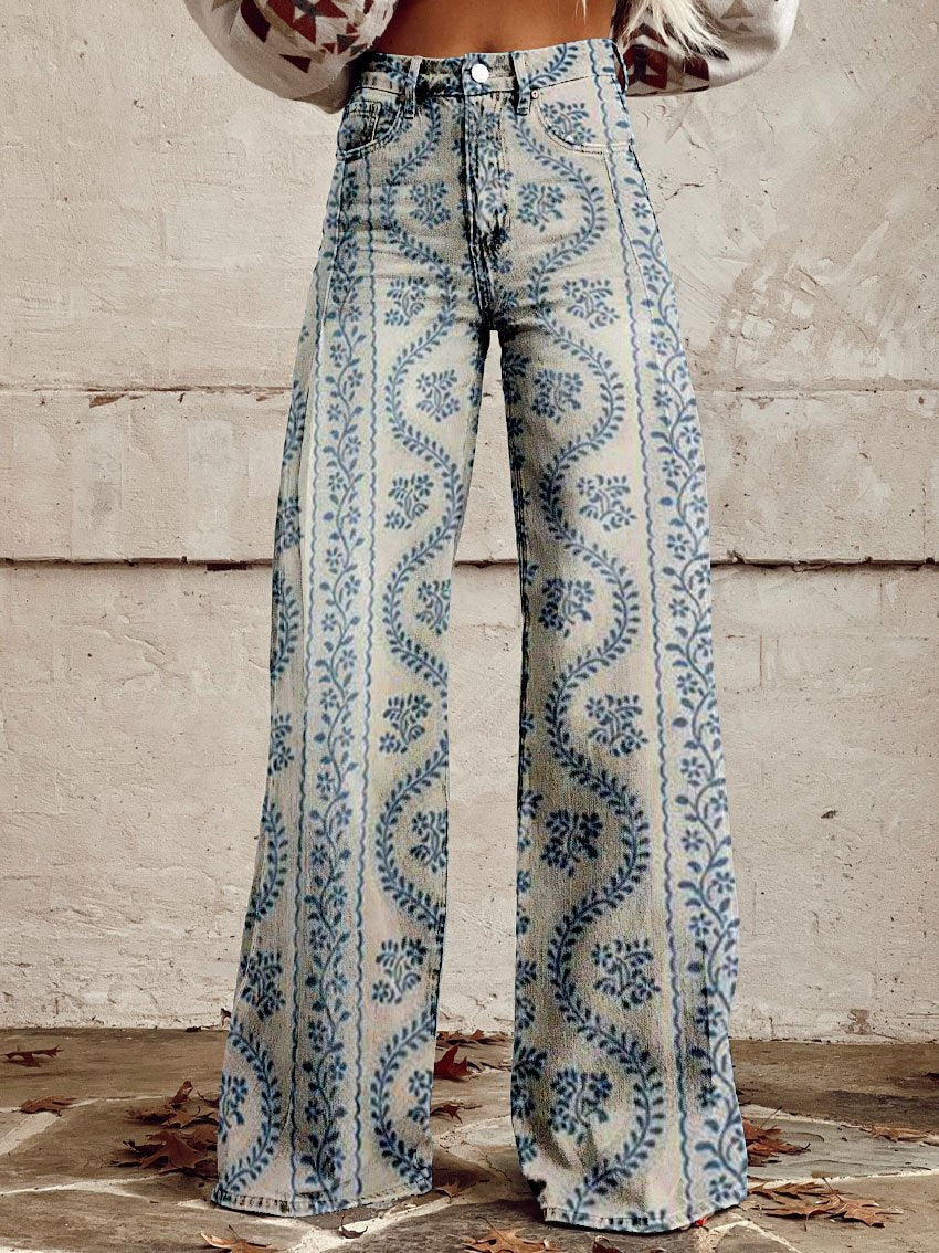 Floral Wide Leg Pants for women