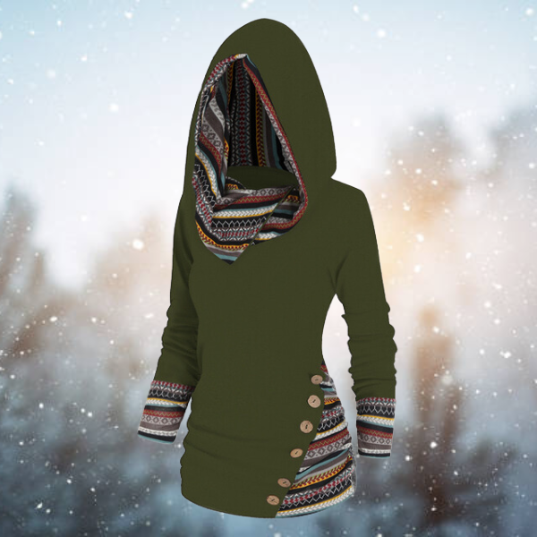 Cosy Bohemian Hooded Top for women