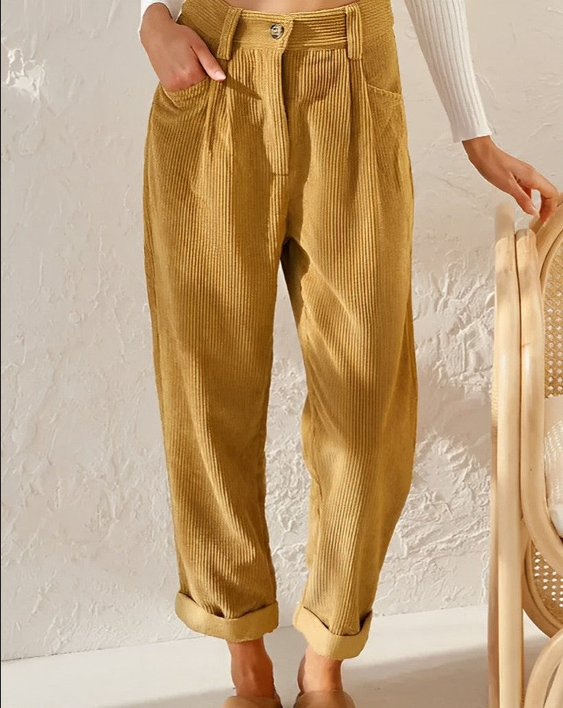 High Waisted Flowy Suit Trousers