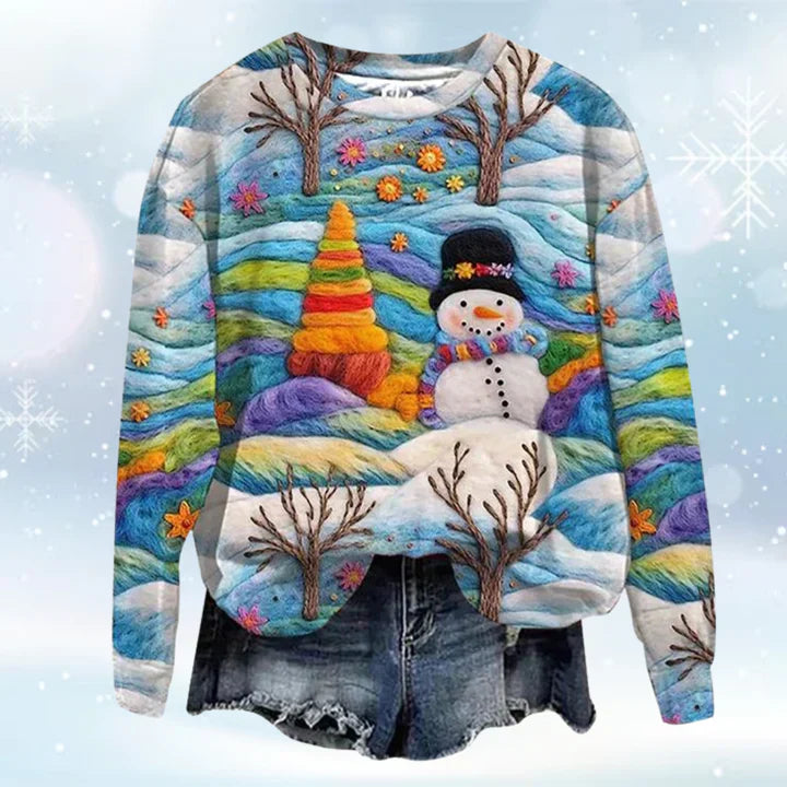 Warm festive jumper for women