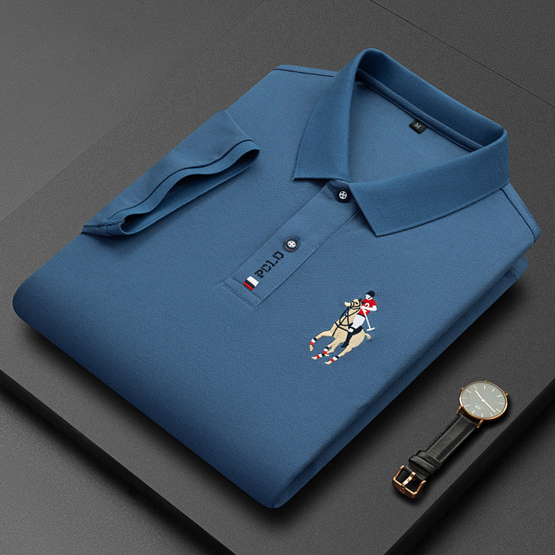 Luxury polo shirt with short sleeves for men