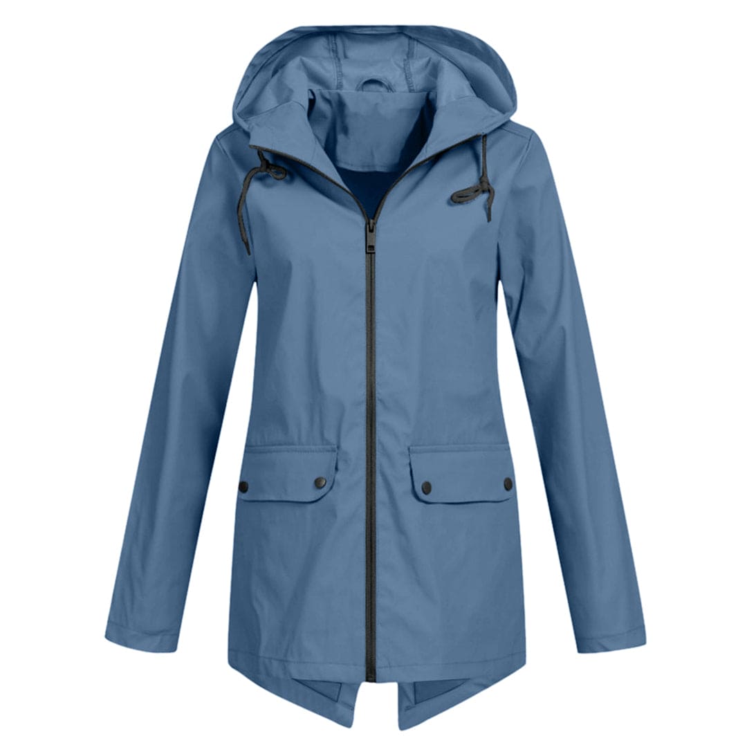 Lightweight rain jacket with hood